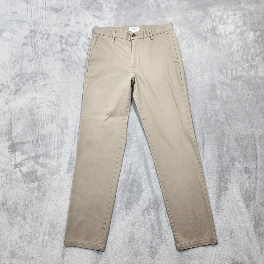 Dockers Pants Mens 30x32 Beige Slim Tapered Chino Stretch Casual Khakis‎ Office